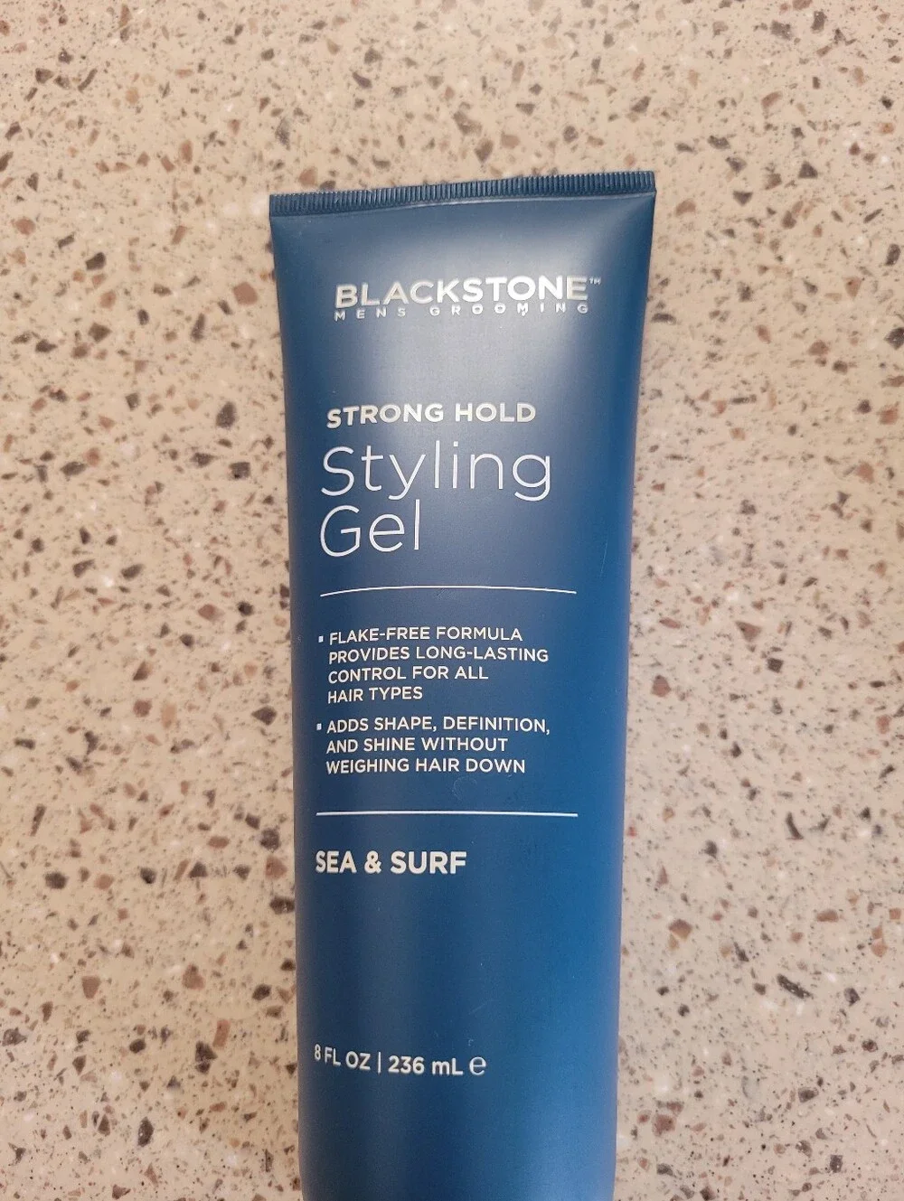 2 Blackstone Mens Grooming Strong Hold Styling Gel Sea + Surf 8 oz Each.